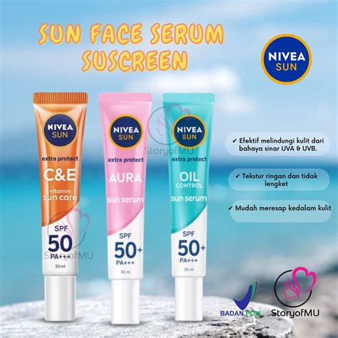 Jual Bpom Nivea Sun Face Serum Instant Aura Spf Protect White