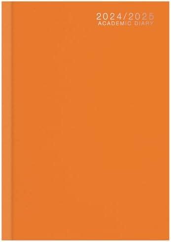 Academic Diary 2024 2025 A5 Day A Page Mid Year Textured Covers