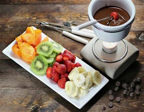 Receta De Fondue De Chocolate Con Frutas