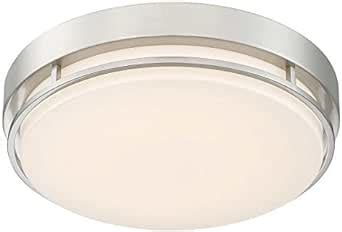 Altair Led Flushmount Dimmable Light Fixture In Brushed Nickel