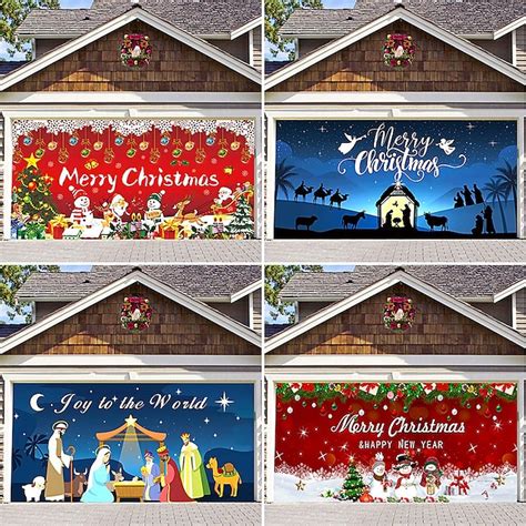 Christmas Garage Door Banner, Indoor Outdoor Christmas Holidays, Happy ...