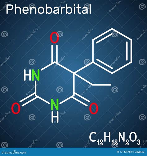 Phenobarbital Phenobarbitone Or Phenobarb C12h12n2o3 Molecule It Is