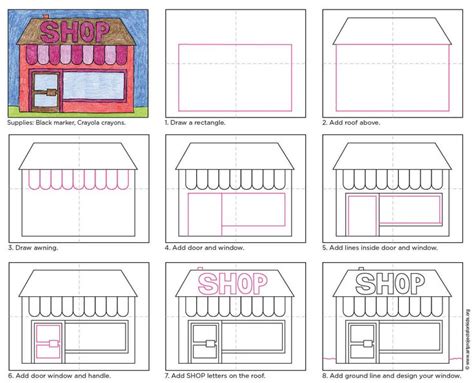 How To Draw A Shop Step By Step at Drawing Tutorials