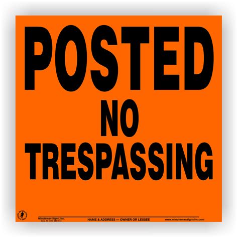 No Trespassing Signs No Trespassing Signs