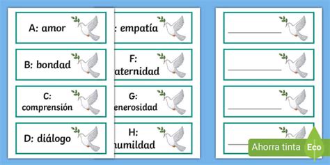 Tarjetas De Vocabulario Abecedario De La Paz Twinkl