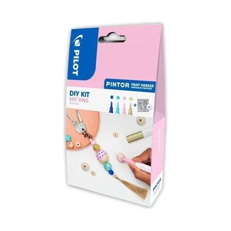 PILOT Pintor Kit Créatif Porte clés 4 Marqueurs Peinture Multi