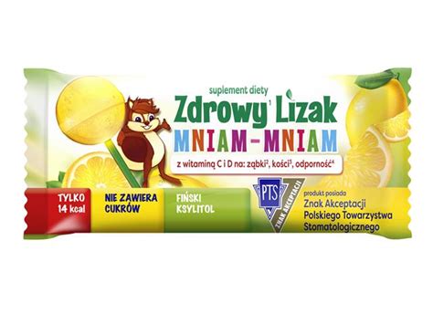 Zdrowy Lizak Mniam Mniam Odporno Na Z Bki Ko Ci Cytrynowy Z Witamin