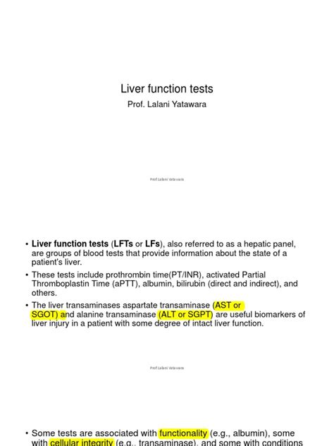 Techniques of Liver Function Tests | PDF