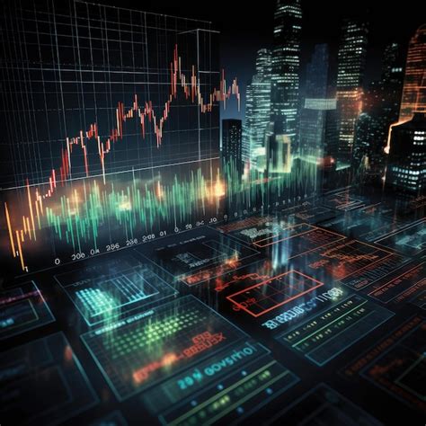 Premium AI Image | Digital stock charts