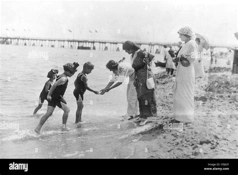 Bathers Baltic Sea Beach Black And White Stock Photos And Images Alamy