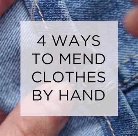 4 Ways To Mend Clothes By Hand Mending Clothes Mend Visible Mending