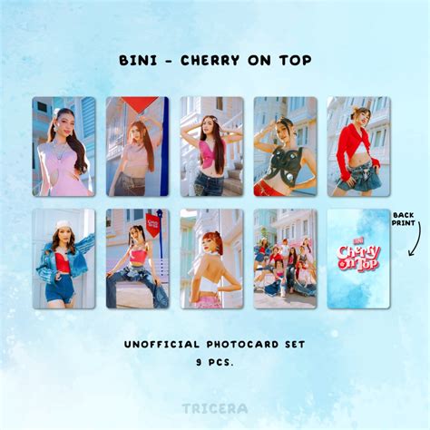 Bini Unofficial Photocard Set 8 Cherry On Top 2 Versions