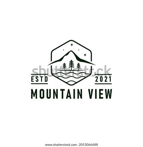 Mountain View Logo Emblem Vector Illustration Stock Vector Royalty