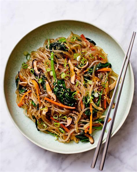 Japchae Recipe Korean Stir Fried Noodles Kitchn