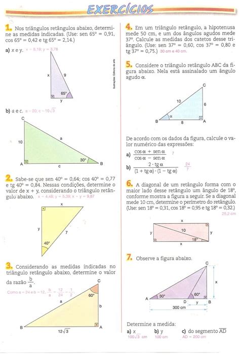 Ensino De Matemática Relações Trigonométricas No Triângulo Retângulo