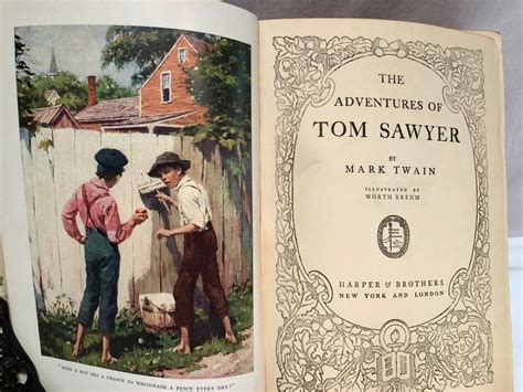 Vintage The Adventures Of Tom Sawyer Mark Twain Copyright 1917