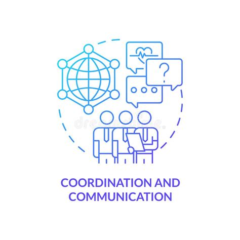 Coordination And Communication Blue Gradient Concept Icon Stock Vector Illustration Of