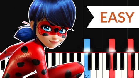 Miraculous Ladybug Theme Song (EASY Piano Tutorial) - YouTube