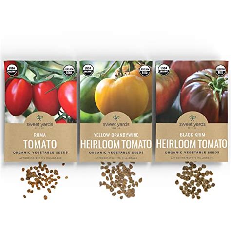 Organic Heirloom Tomato Seeds Variety Pack 9 Seed Packets Brandywine