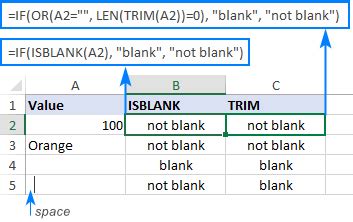 Isblank Function In Excel To Check If Cell Is Blank