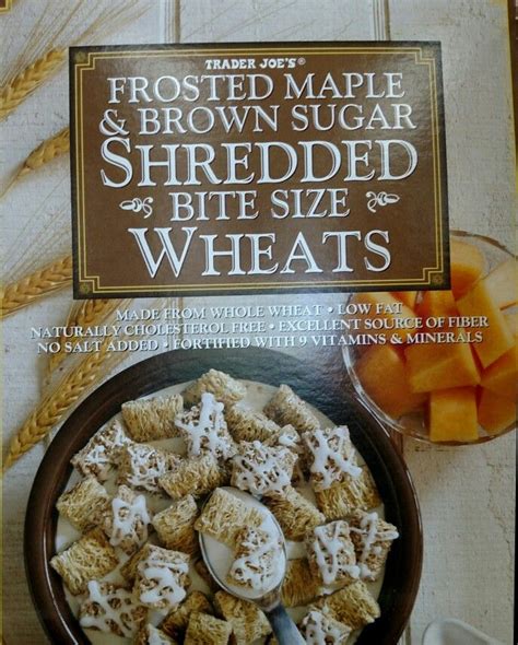 Frosted Maple And Brown Sugar Shredded Wheat 0mg Sodium Trader Joe