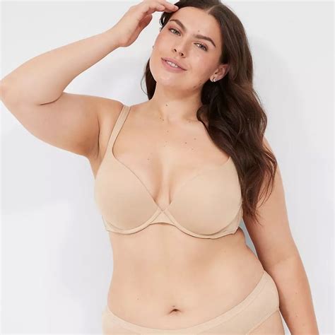 Lane Bryant Smooth Boost Plunge Bra Cafe 38D NWT In 2024