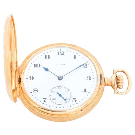 Elgin 14k Yellow Gold Pocket Watch For Sale At 1stdibs Elgin Pocket Watch Value Elgin Pocket