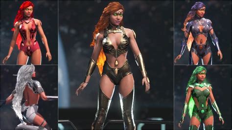 Injustice Starfire Gear Options Showcase Youtube