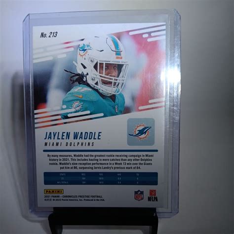 Panini Chronicles Prestige Jaylen Waddle Miami Dolphins Rc