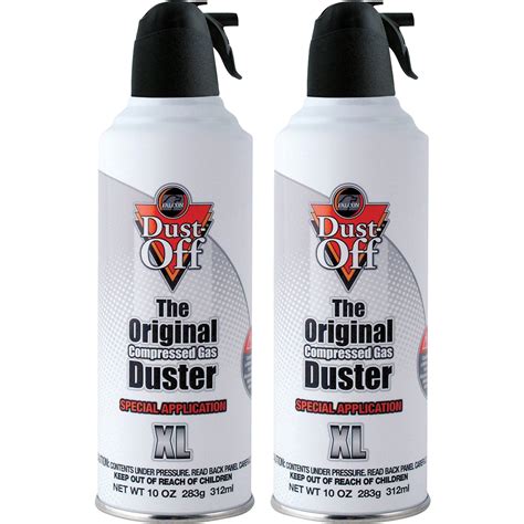 Falcon Faldpnxl2 Dust Off Non Flammable Air Dusters 2 Pack Gray