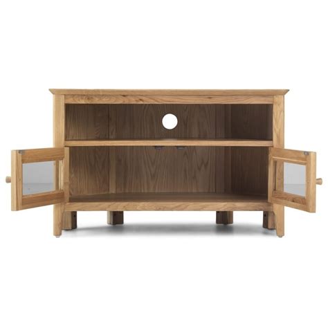 Wardley Oak Corner TV Unit With Cupboard Doors Casamo Love Your Home