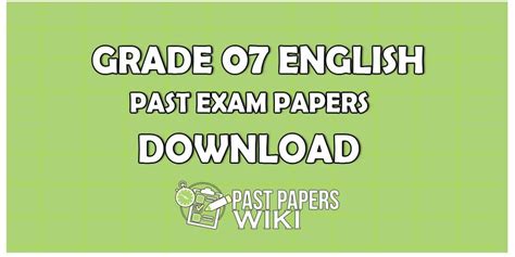 Grade English Past Papers Wiki