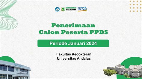 Pengumuman Jadwal Pendaftaran Penerimaan Calon Peserta PPDS Fakultas