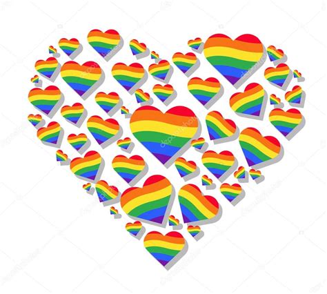 Rainbow Flag Lgbt Symbol On Heart Vector Stock Vector By © 118072108