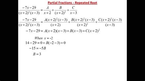 Partial Fractions Repeated Root Practice 1 Youtube