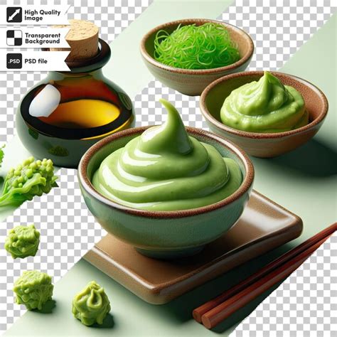 Premium Psd Psd Wasabi On A Bowl On Transparent Background