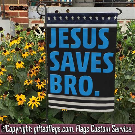 Jesus Saves Bro Funny Christian Garden Flag House Flag Home Decor