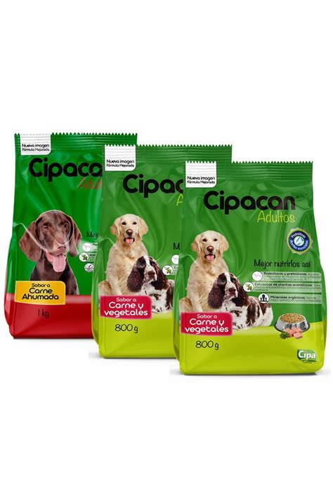 Tripack Cipacan Comida Para Perros Adultos Paq Carne Y Vegetales