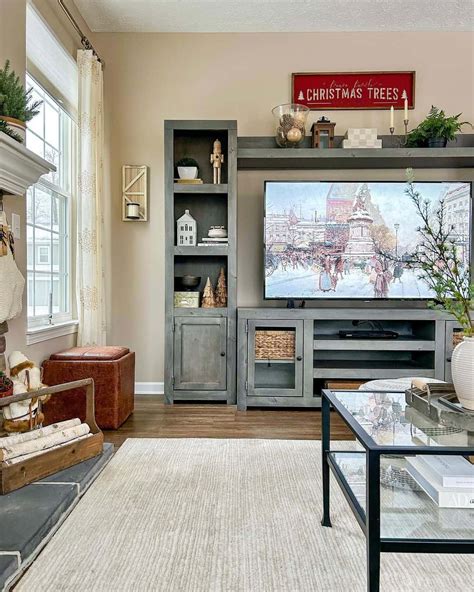 Light Gray Farmhouse Entertainment Center Soul Lane