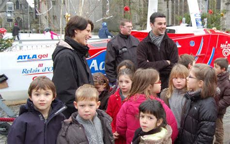 Anne Quéméré à Quimper avant le Pacifique Le Télégramme