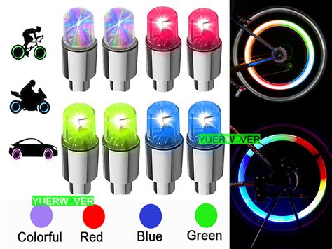 Amazon YUERWOVER LED Tire Lights For Car 4 Pack Trucks Valve Stem