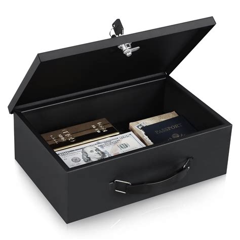 Kyodoled Fireproof Document Box With Key Locksafe Storage Box For