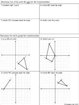 Translations Reflections Rotations Quiz By Lindsay Bowden Secondary