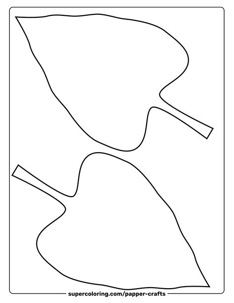 2 Leaves Of Sunflower Template Free Printable Papercraft Templates