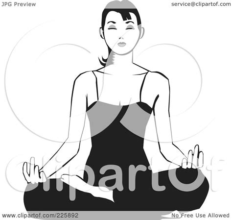 Royalty Free RF Clipart Illustration Of A Black And White Relaxed