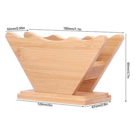 Bamboo Coffee Filter Paper Holder Dispenser with Storage Rack for Hand