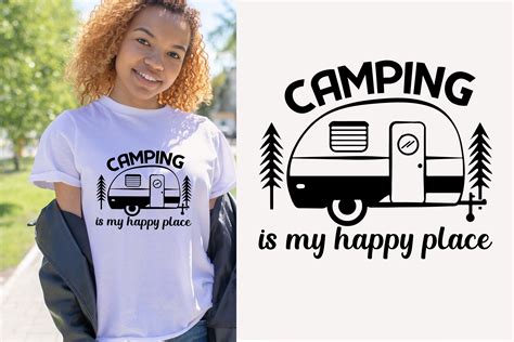 Camping Is My Happy Place Camping Svg Graphic By Design Store