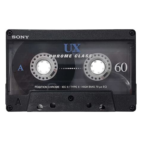 Sony Ux60 Chrome Blank Audio Cassette Tapes Retro Style Media