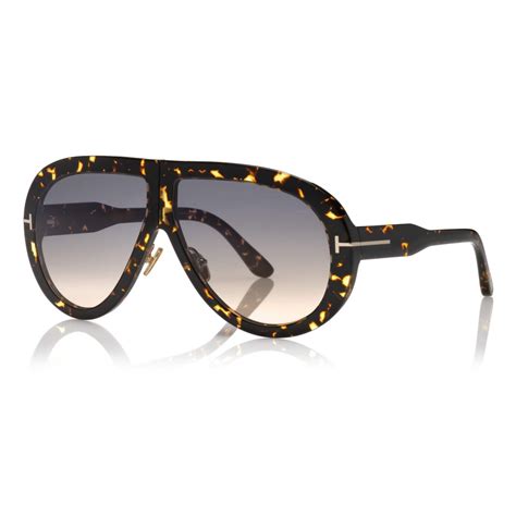 Tom Ford Troy Sunglasses Occhiali Da Sole Rotondi Havana Sfumato