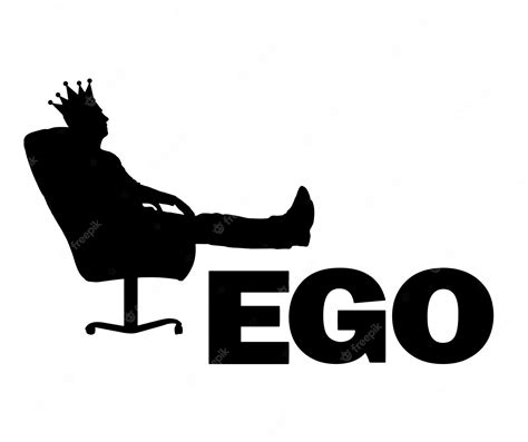 Premium Vector Selfish Man Sitting On An Office Chair With A Crown On